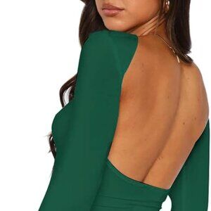 Backless Short Sleeve